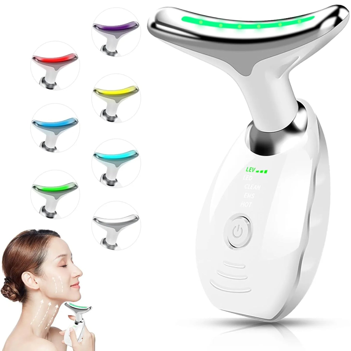 7 colors -Purpose Lifting And Firming Facial Massage Device Neck Face Massager Neck Face Beauty Device In  Portable Face Massager