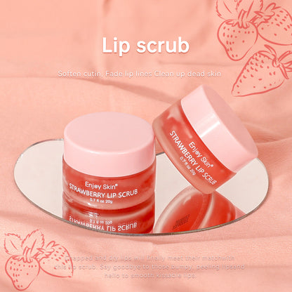 New & updated strawberry Lip Scrub Vegan Exfoliating Envase Para Sugar Pink Lip Scrub